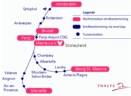 Snelle treinverbinding naar Parijs